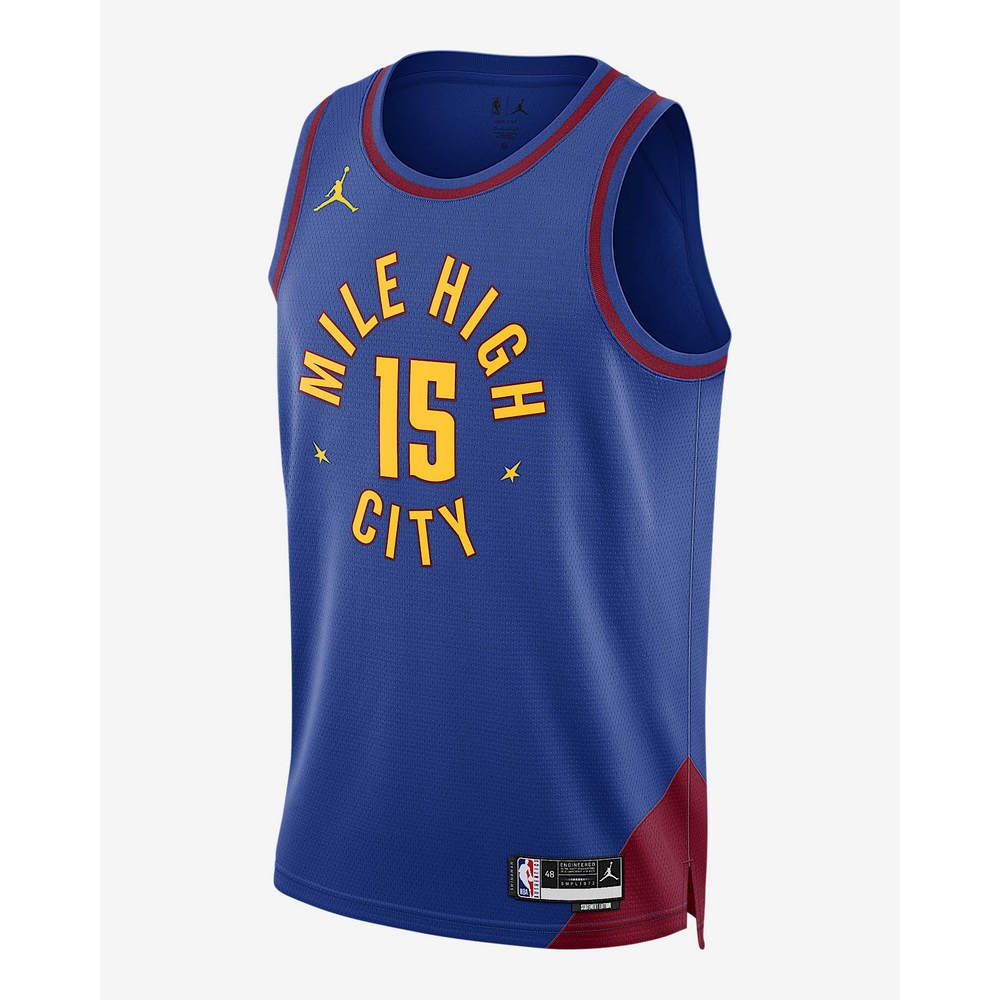 NIKE NBA 耐吉丹佛掘金隊球衣-藍紅黃DEN MNK DF SWGMN JSY STM 22