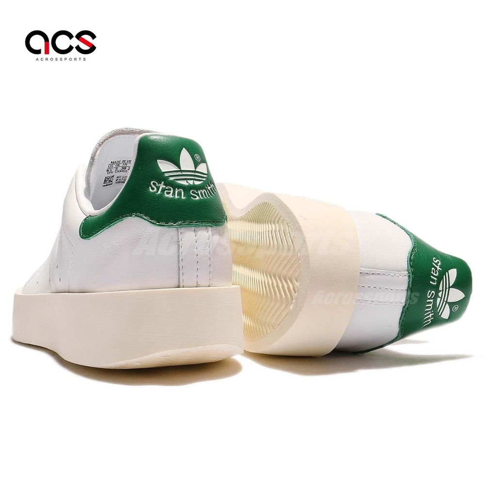 Adidas 休閒鞋Stan Smith Bold W 女鞋白綠厚底增高奶油底史密斯經典愛