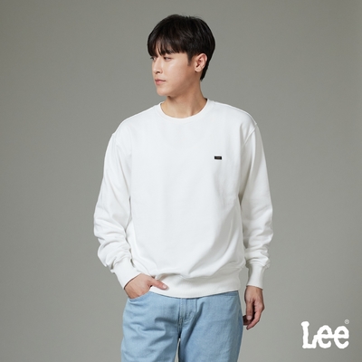 Lee 男款 四格LOGO長袖圓領厚TEE 三色｜Modern