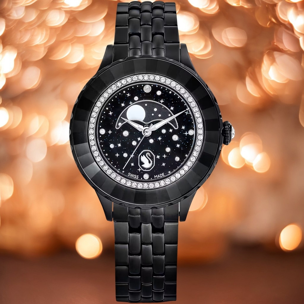 SWAROVSKI 施華洛世奇Octea Moon 55 週年紀念腕錶-37mm 5677497