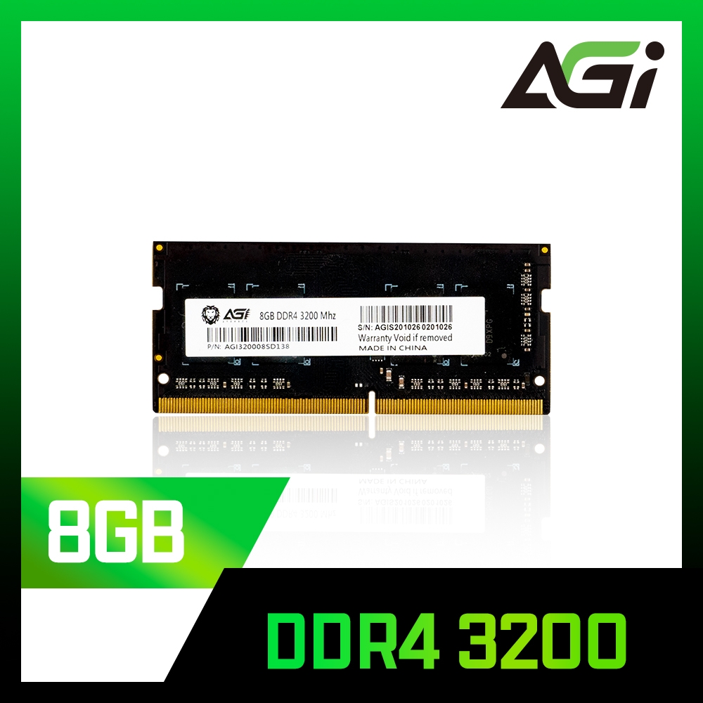 AGI亞奇雷DDR4 3200 8GB 筆記型記憶體| DDR4 | Yahoo購物中心