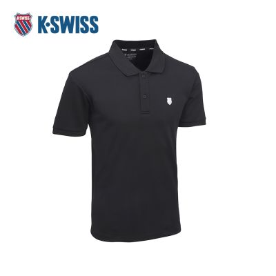 K-SWISS 排汗POLO衫 26SS PF POLO 3 M 吸濕排汗 短上衣 男POLO衫 黑色 1013676-008
