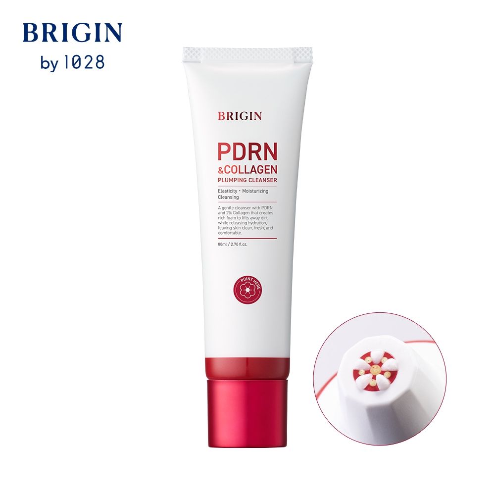 【新品上市】BRIGIN by 1028 PDRN 膠原澎潤雙效洗面乳80ml（PDRN小洗顏）