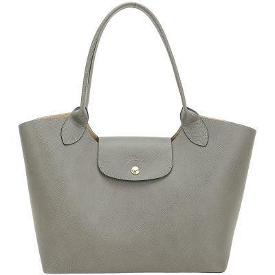 LONGCHAMP EPURE 壓紋牛皮手提/肩背托特包(斑鳩灰)