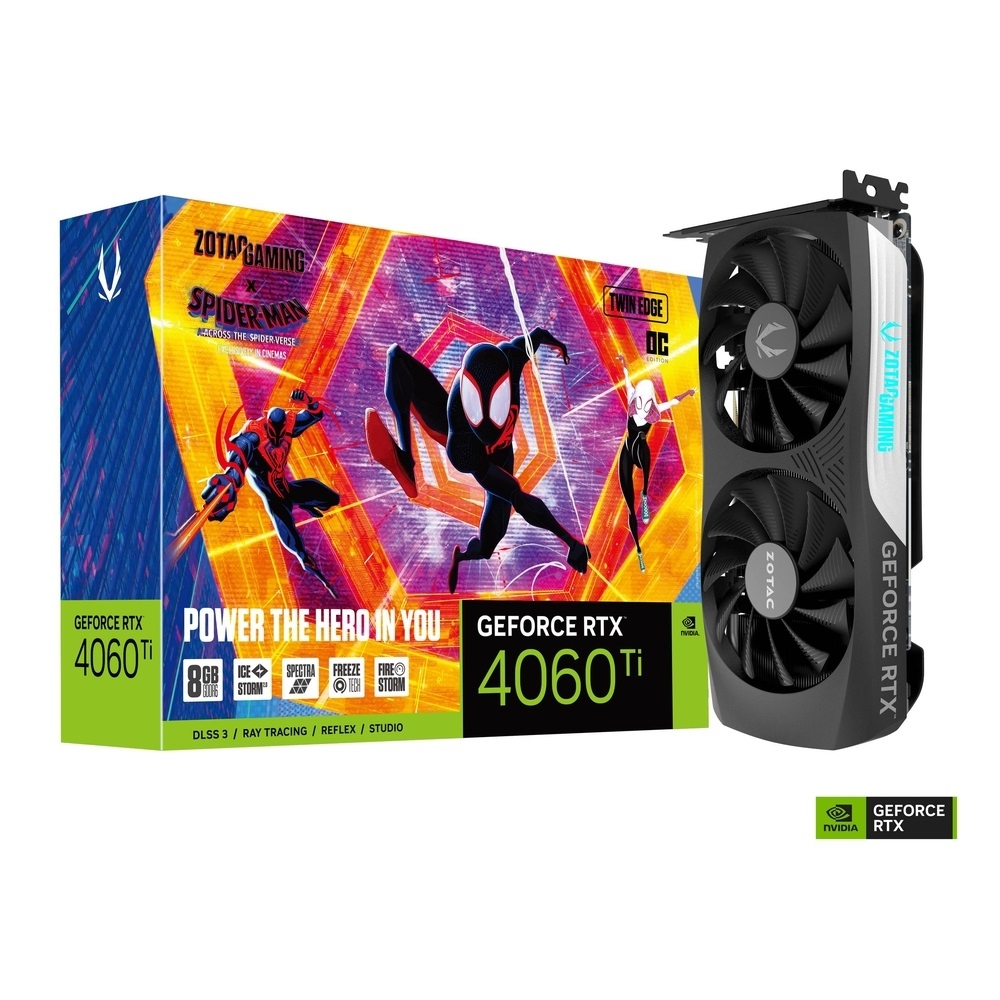 【即購入可】태 ZOTAC索泰GAMING GeForce RTX 4060 Ti 8GB Twin Edge OC SPIDER