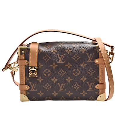 LOUIS VUITTON路易威登 LV M46358 Side Trunk經典Monogram帆布肩/斜背包