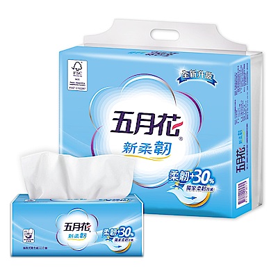 五月花新柔韌抽取衛生紙110抽 x72包/箱