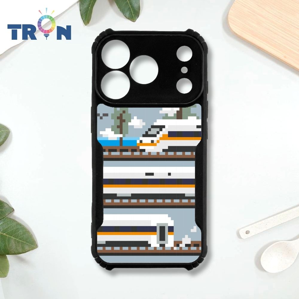 TRON iPhone 17 Pro 點陣鐵道物語 四角防摔 機甲殼 軟硬殼 手機殼