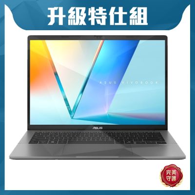 ASUS華碩 ASUS M3407HA 14吋特仕筆電 (Ryzen 9 270/16GB+16GB/2TB SSD/夜幕灰/Vivobook S14 OLED)