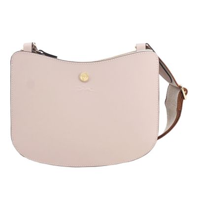 LONGCHAMP ÉPURE系列滑面小牛皮雙層斜背包(玫瑰粉)