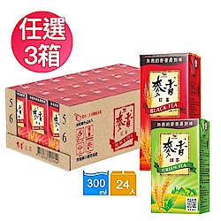 統一 麥香紅茶/麥香綠茶(300mlx24入/箱) 任選3箱