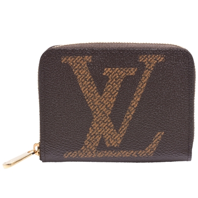 LV Louis Vuitton路易威登 M69354 經典Giant Monogram帆布拉鍊零錢包