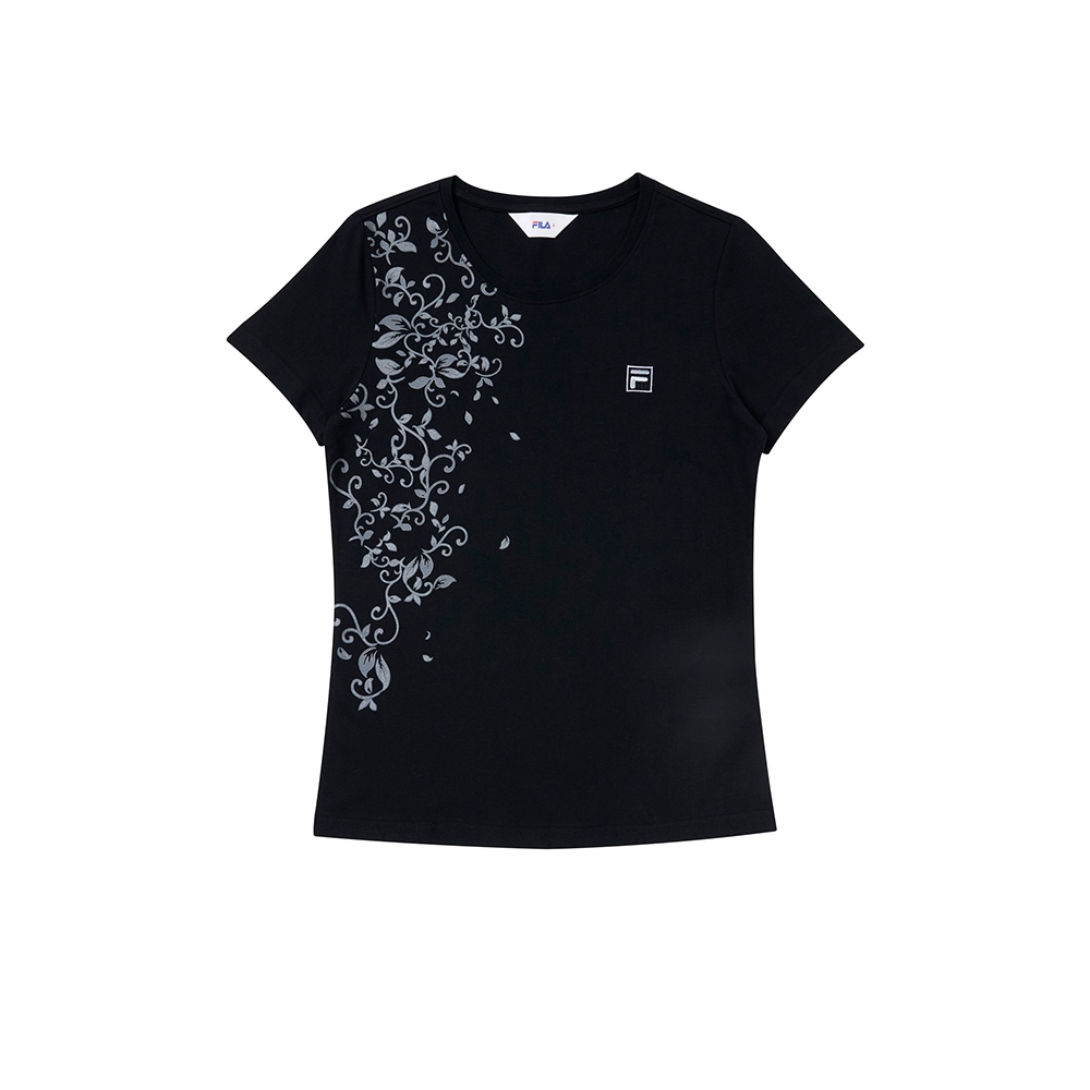 FILA 女短袖圓領T恤-黑色 5TEZ-1512-BK