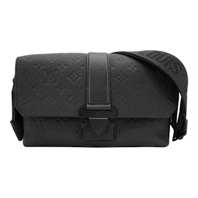 LOUIS VUITTON路易威登 Louis Vuitton LV路易威登 展示品 S-Cape Taurillon壓花牛皮斜背包(M23741-黑)