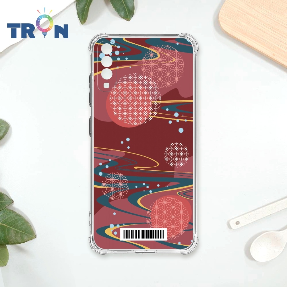 TRON 三星 A70 日系和風圓點星河系列 四角防摔載具殼 軟殼 手機殼