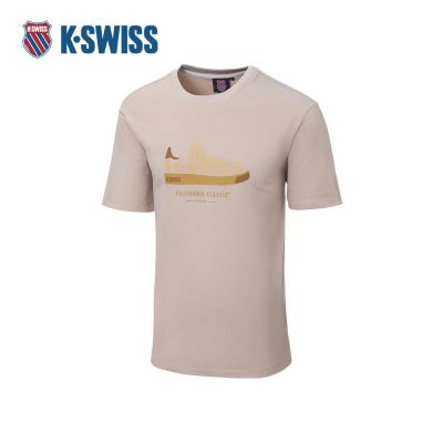K-SWISS 短袖T恤 26SS TEE 18 M 短上衣 男短袖上衣 卡其色 1013708-260