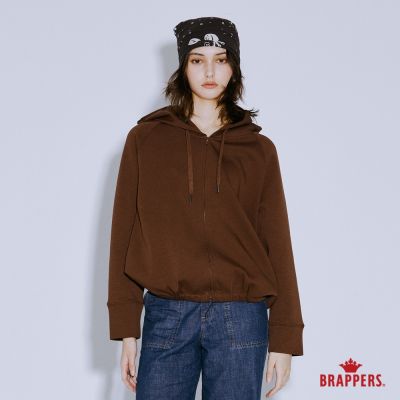 BRAPPERS 女款 寬版連帽外套-咖啡
