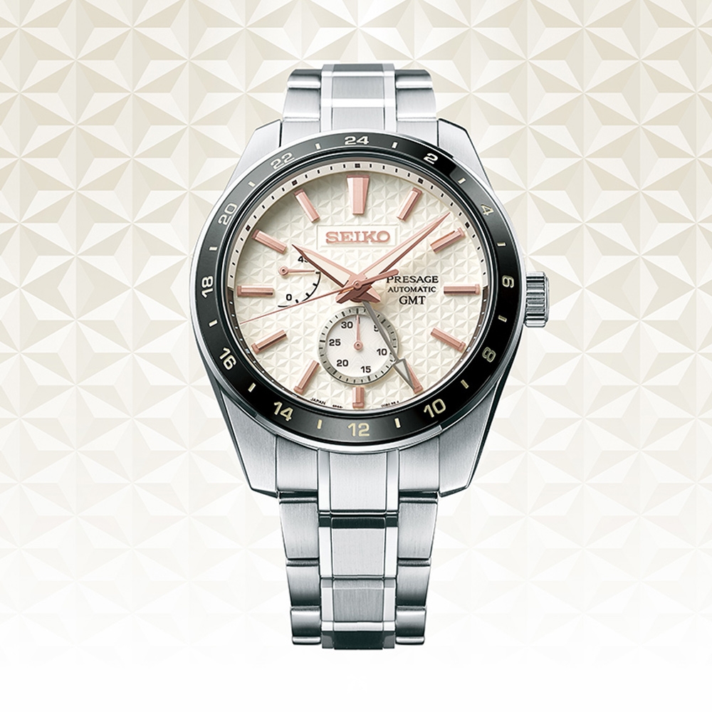 【黑標款】SEIKO 精工 Presage 新銳系列 GMT機械腕錶(6R64-00G0S/SPB273J1) ˍSK040