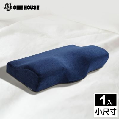 【ONE HOUSE】3D天鵝絨蝶型紓壓記憶枕 小尺寸 1入 (記憶枕/天鵝絨/午休枕/枕頭/蝶型枕/舒壓枕)