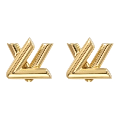 LouisVuitton路易威登 Louis Vuitton路易威登 LV飾品 M01621 GO-14 經典品牌LOGO針式耳環(金)