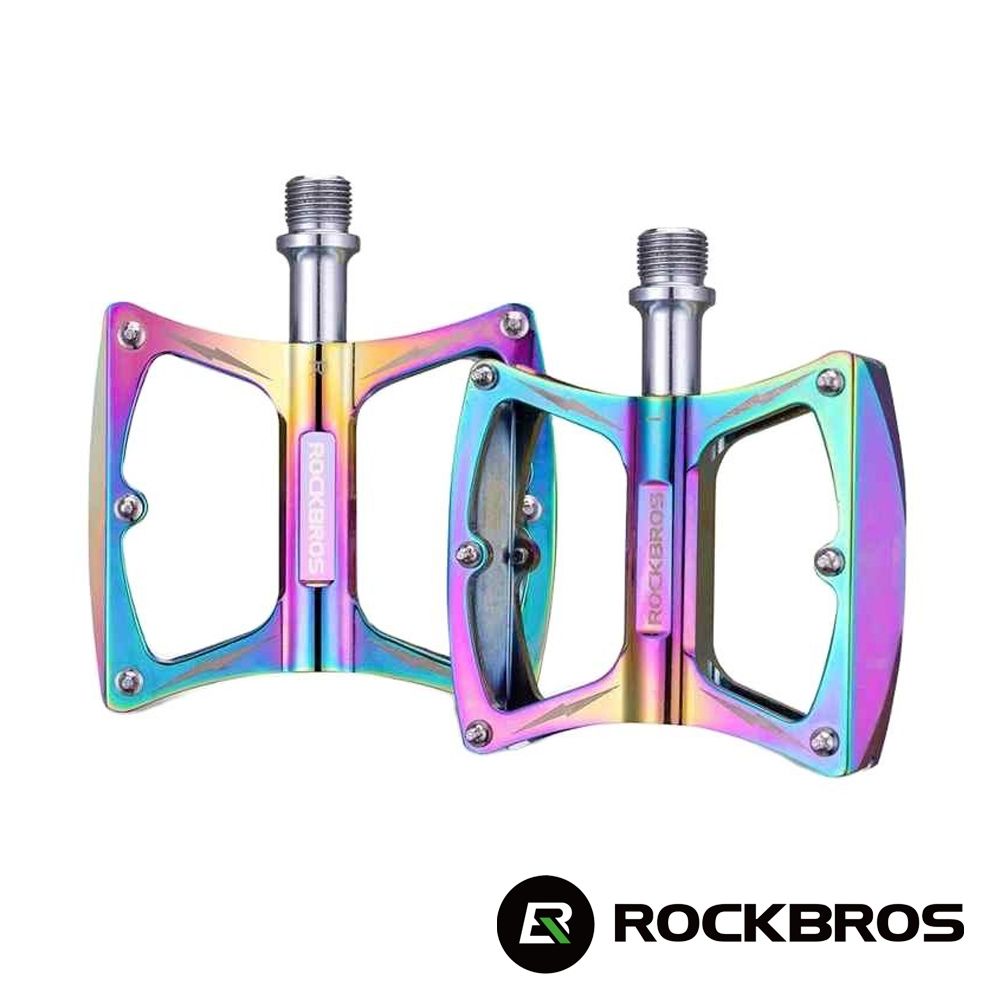 《ROCKBROS洛克兄弟》自行車鋁合金炫彩輕量踏板 單車/腳踏板/腳踏/單車踏板/單車改裝/LX-K340