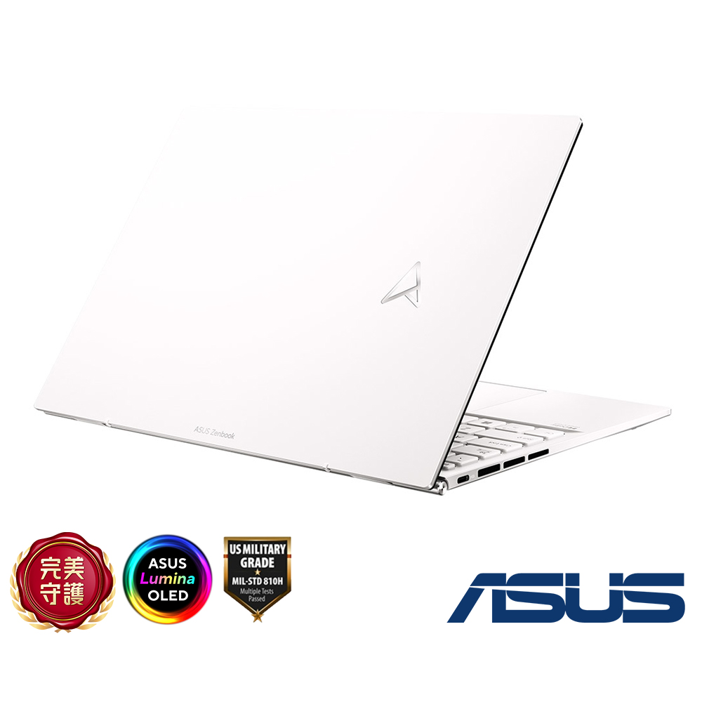 ASUS UM5302LA 13.3吋2.8K觸控筆電(R7-7840U/16G/512GB/優雅白/Zenbook