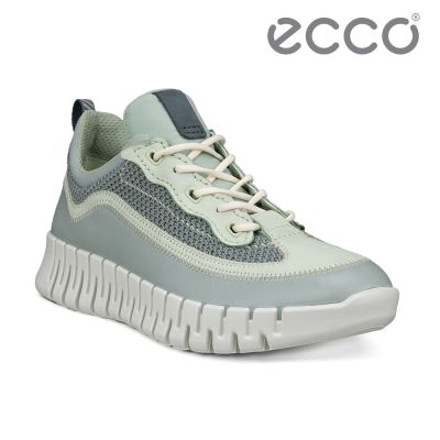 ECCO GRUUV W 樂步經典針織皮革休閒鞋 女鞋 冰花綠/抹茶綠/冰花綠