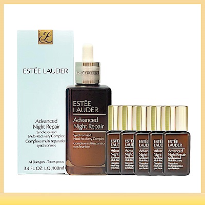 EsteeLauder雅詩蘭黛 ESTEE LAUDER 雅詩蘭黛 特潤超導全方位修護露100ml 小棕瓶 國際航空版 贈7ml*5