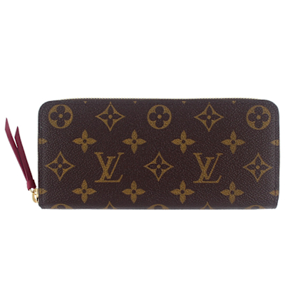 LOUIS VUITTON路易威登 LV M60742 Monogram 老花拉鍊長夾(紫色)