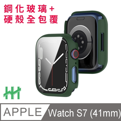 【HH】 Apple Watch Series 7 (41mm)(綠色) 鋼化玻璃手錶殼系列