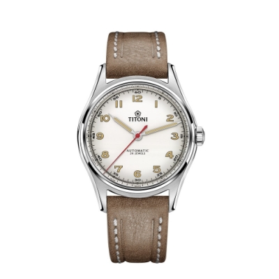 TITONI瑞士梅花錶 傳承系列經典復刻錶(83019 S-ST-639)-白/39mm