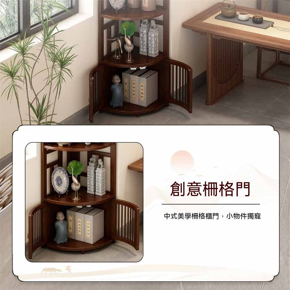 轉角置物架客廳靠牆三角櫃茶室拐角茶櫃多層博古架| 書櫃/置物櫃寬15