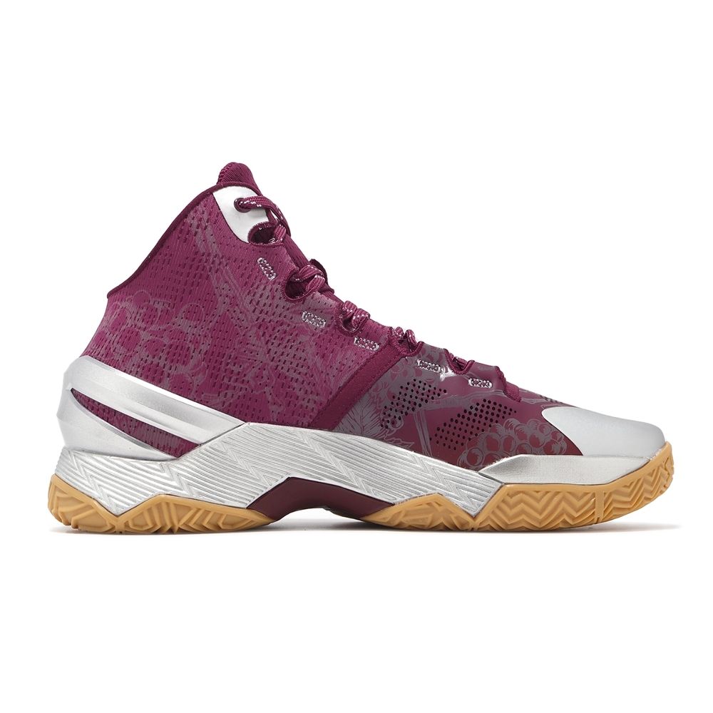 Under Armour 籃球鞋Curry 2 Retro 男鞋紅銀緩衝支撐高筒咖哩復刻運動