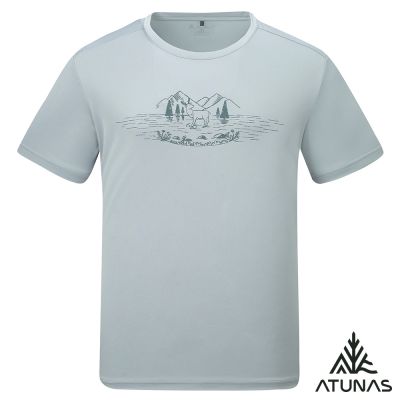【ATUNAS 歐都納】男款循環短袖排汗抗菌T恤A6TS2624MC灰/抑菌抗臭/防曬/休閒/戶外