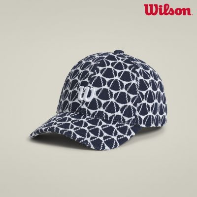 【Wilson威爾森】Structured Knit Cap CLNV TENNIS BALL JACQUARD 配件 棒球帽 海軍藍 WA00100U001001