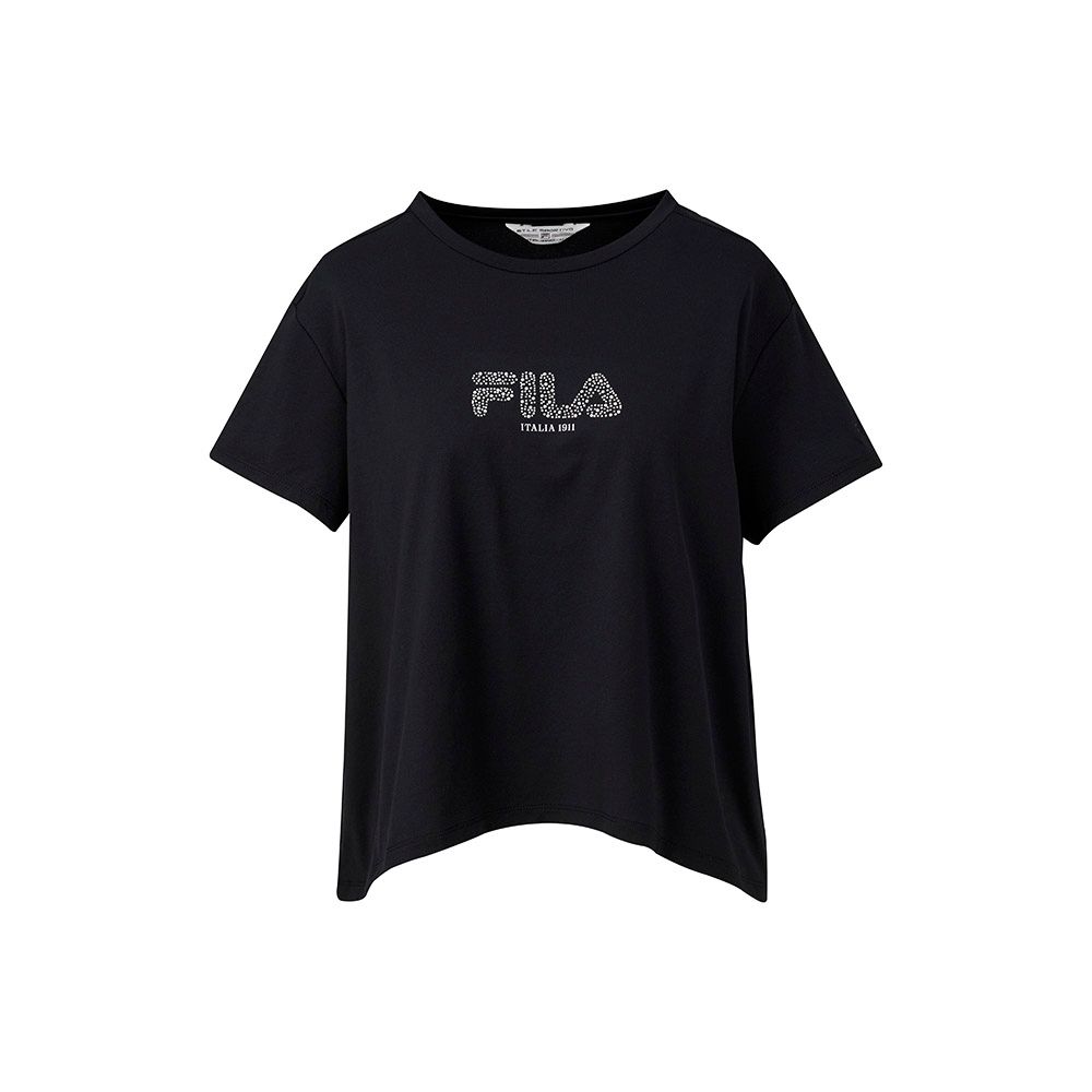 FILA 女短袖圓領T恤-黑色 5TEA-1739-BK