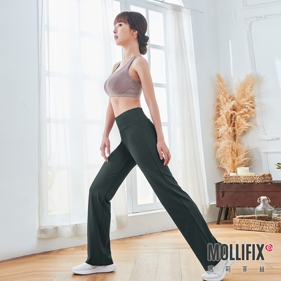Mollifix 瑪莉菲絲 修身靴型訓練褲 (水墨綠)瑜珈服、Legging 暢貨出清