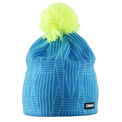 瑞典 Craft Voyage Hat 毛呢球球保暖帽.彈性透氣保暖針織羊毛帽 藍色
