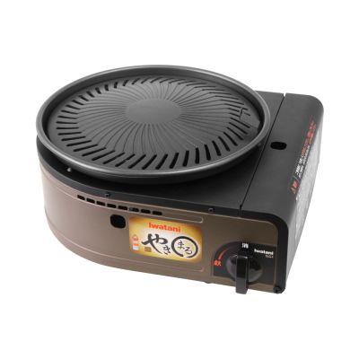 【Iwatani岩谷】日本圓型無煙燒烤磁式瓦斯烤爐-1.0kW-咖啡色(CB-SLG-1)