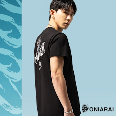 鬼洗 BLUE WAY–潮流鬼洗元素短TEE(黑)/網路獨家款