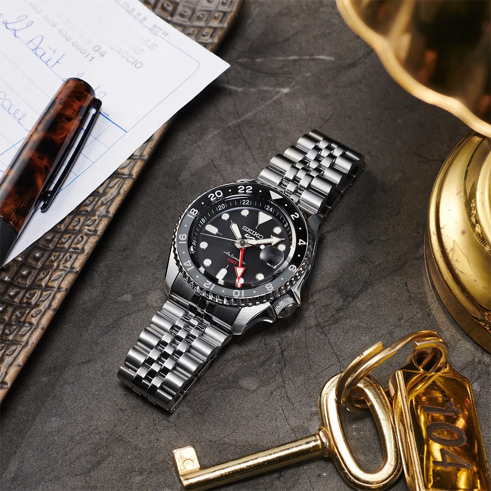 SEIKO 精工5 Sports 系列GMT機械錶寵爸時刻送禮推薦-42.5mm (SSK001K1
