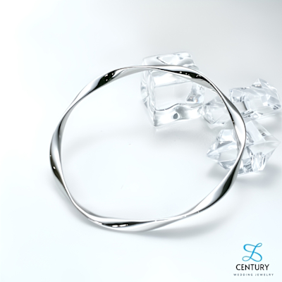 【世紀白金】Pt950鉑金手環 白金莫比烏斯手環 (內圈直徑5.8cm)