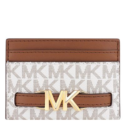 MICHAEL KORS Reed 象牙白色LOGO PVC證件名片夾