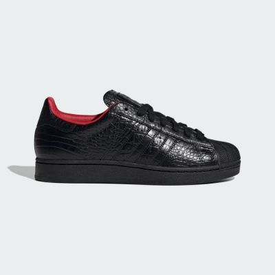 Adidas 愛迪達 Superstar II [IH9310] 男 休閒鞋 復古鞋 貝殼鞋 鱷魚紋 復古鞋 黑紅