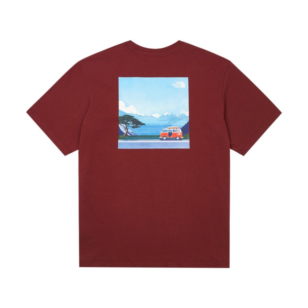 The North Face 官方旗艦北面男女款紅色純棉短袖T恤｜8DC20VO | 春夏