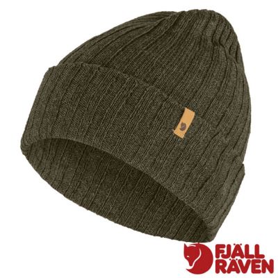 【Fjallraven 北極狐】Byron Hat Thin 輕量針織100% 羊毛保暖帽.毛線帽/ 77387-633 深橄欖