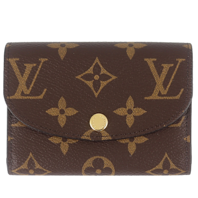 LOUIS VUITTON路易威登 LV M41939 Monogram LV老花押扣紫裡名片夾/零錢包