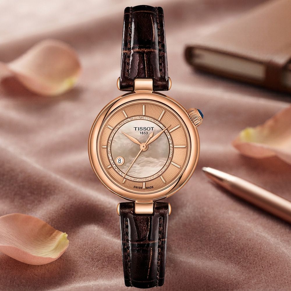 TISSOT 天梭 官方授權 T152.207.36.521.00 Desir系列 珍珠貝機械女錶 周年慶獻禮 送禮推薦-28mm T1522073652100