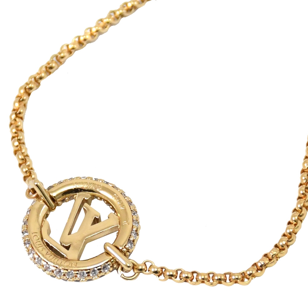 Louis Vuitton路易威登LV飾品M00758 Louise By Night 閃亮水鑽鑲嵌LOGO