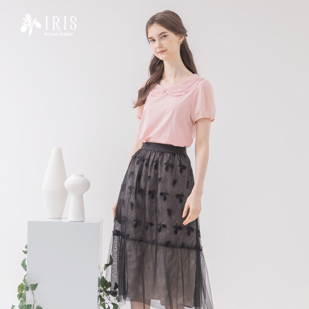 IRIS 艾莉詩-仙氣羽毛紗裙-42222 (黑色)
